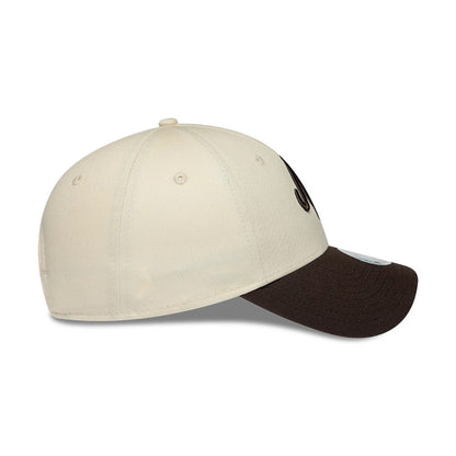 Pictured is this Womens New Era Floral 9FORTY cap in light beige. 6