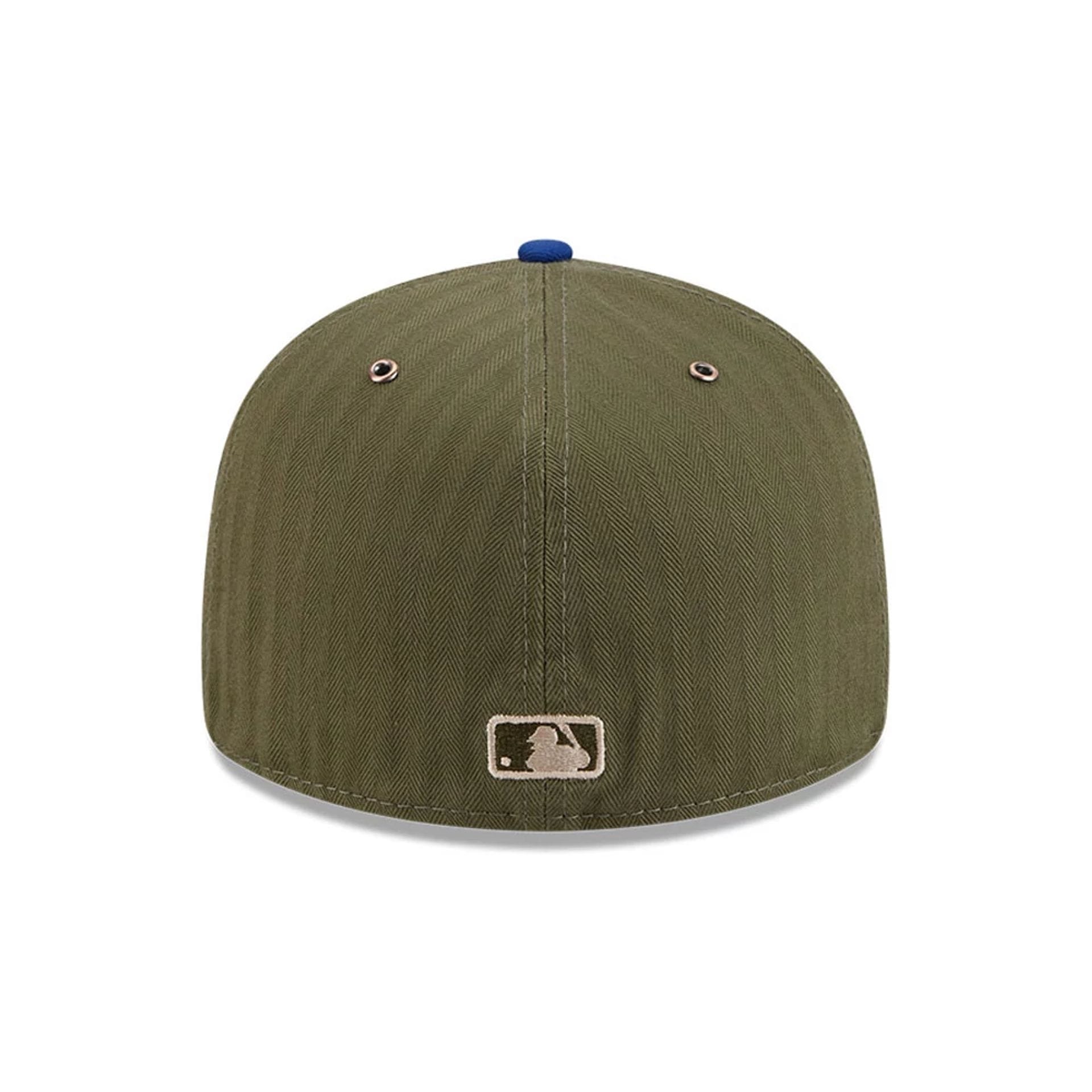 Pictured is this MLB American Herringbone New York Mets 59FIFTY Fitted cap in Green. 7