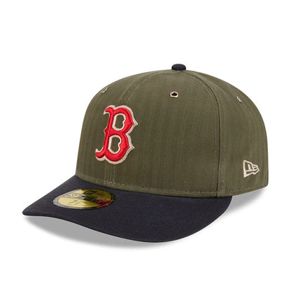 Pictured is this MLB American Herringbone Boston Red Sox 59FIFTY Fitted cap in green. 4