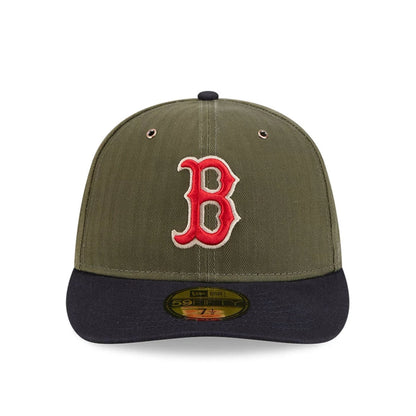 Pictured is this MLB American Herringbone Boston Red Sox 59FIFTY Fitted cap in green. 3