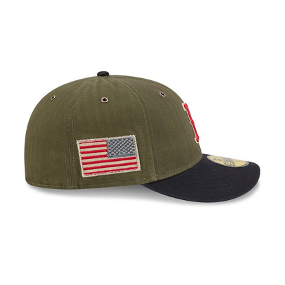 Pictured is this MLB American Herringbone Boston Red Sox 59FIFTY Fitted cap in green. 5