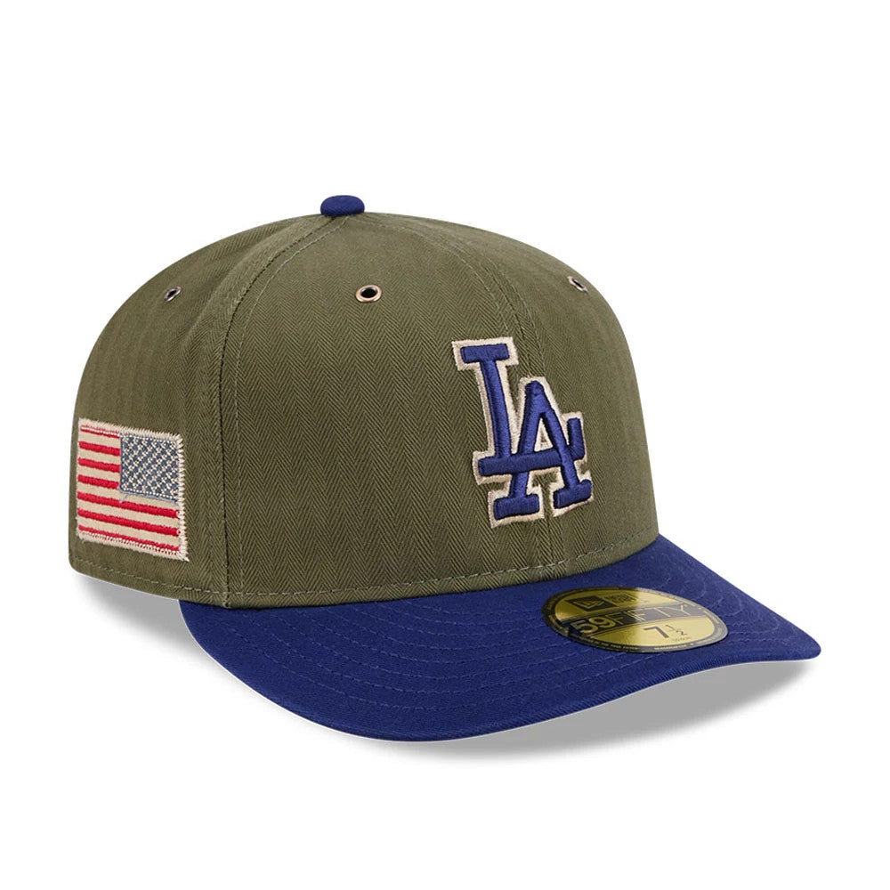 Pictured is this MLB American Herringbone LA Dodgers 59FIFTY Fitted cap in green. 1
