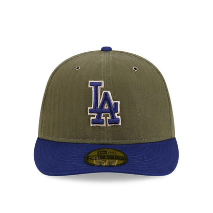 Pictured is this MLB American Herringbone LA Dodgers 59FIFTY Fitted cap in green. 3