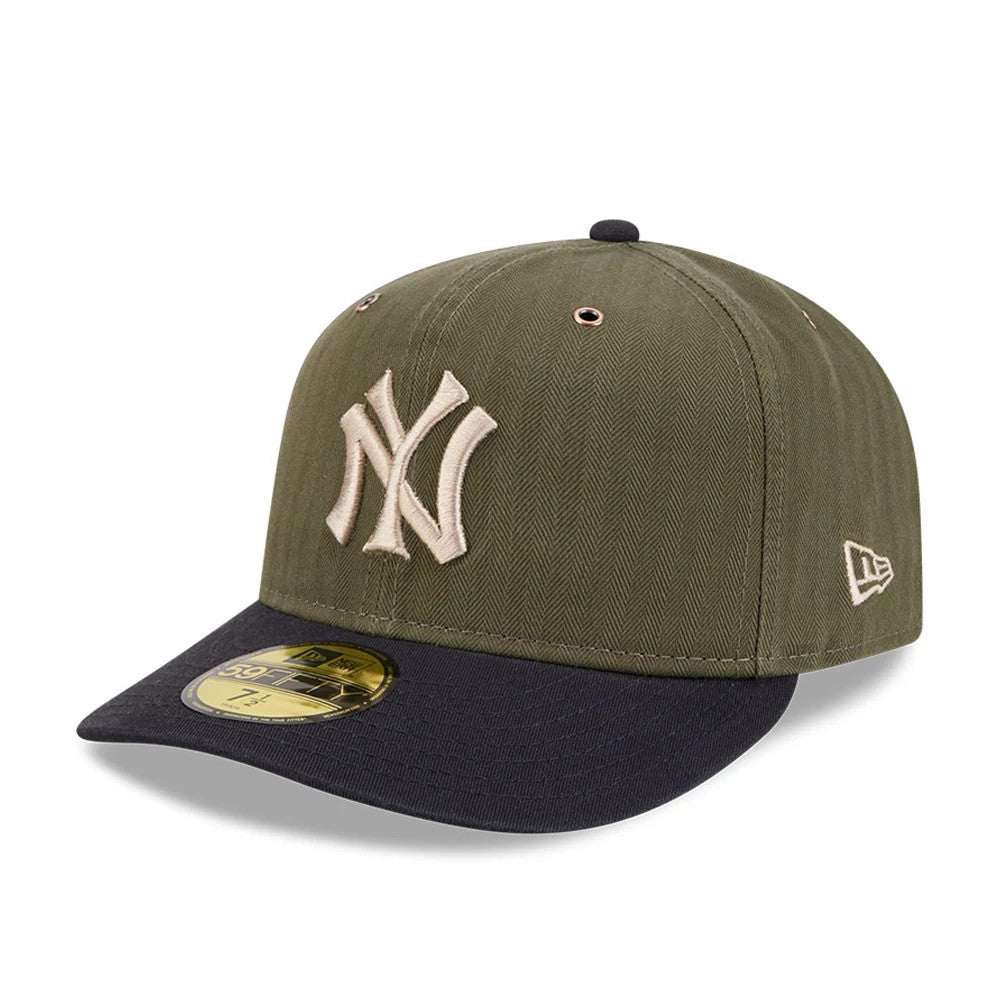 Pictured is this MLB American Herringbone New York Yankees 59FIFTY Fitted cap in green. 4