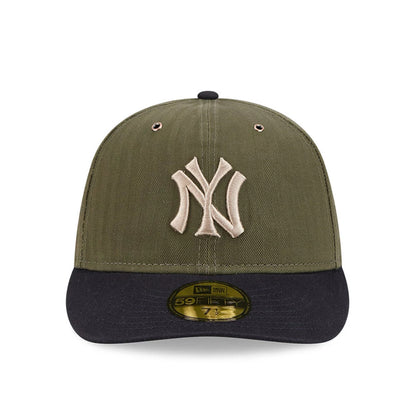 Pictured is this MLB American Herringbone New York Yankees 59FIFTY Fitted cap in green. 3