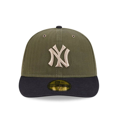Pictured is this MLB American Herringbone New York Yankees 59FIFTY Fitted cap in green. 3