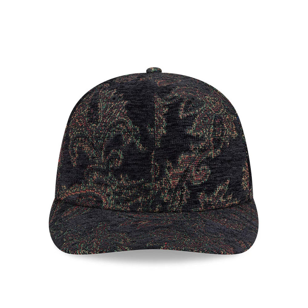Pictured is this New Era Jacquard Chenille 59FIFTY Fitted cap in black. 3
