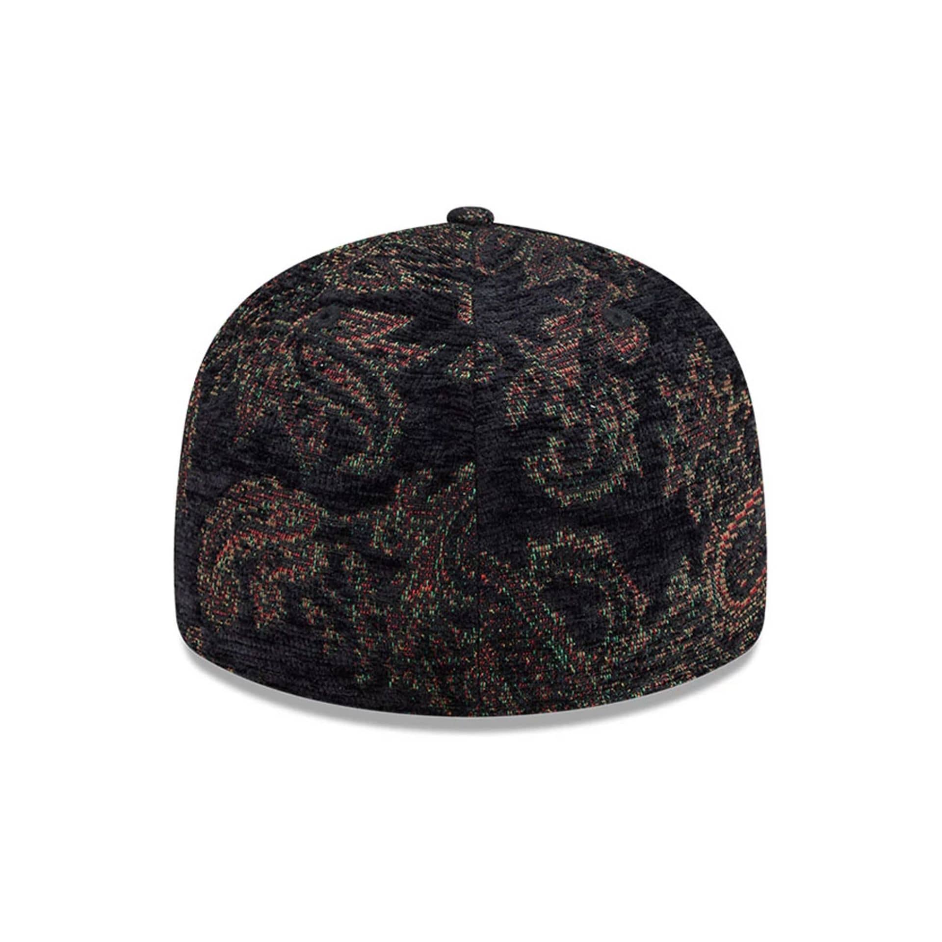 Pictured is this New Era Jacquard Chenille 59FIFTY Fitted cap in black. 7