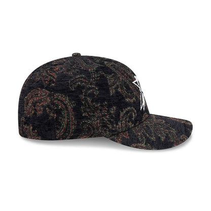 Pictured is this NBA Jacquard Chenille Philadelphia 76ers 59FIFTY Fitted cap in black. 7
