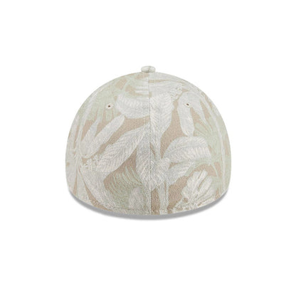 Pictured is this New Era Leafy Palm 59FORTY A-Frame Fitted cap in light beige. 5