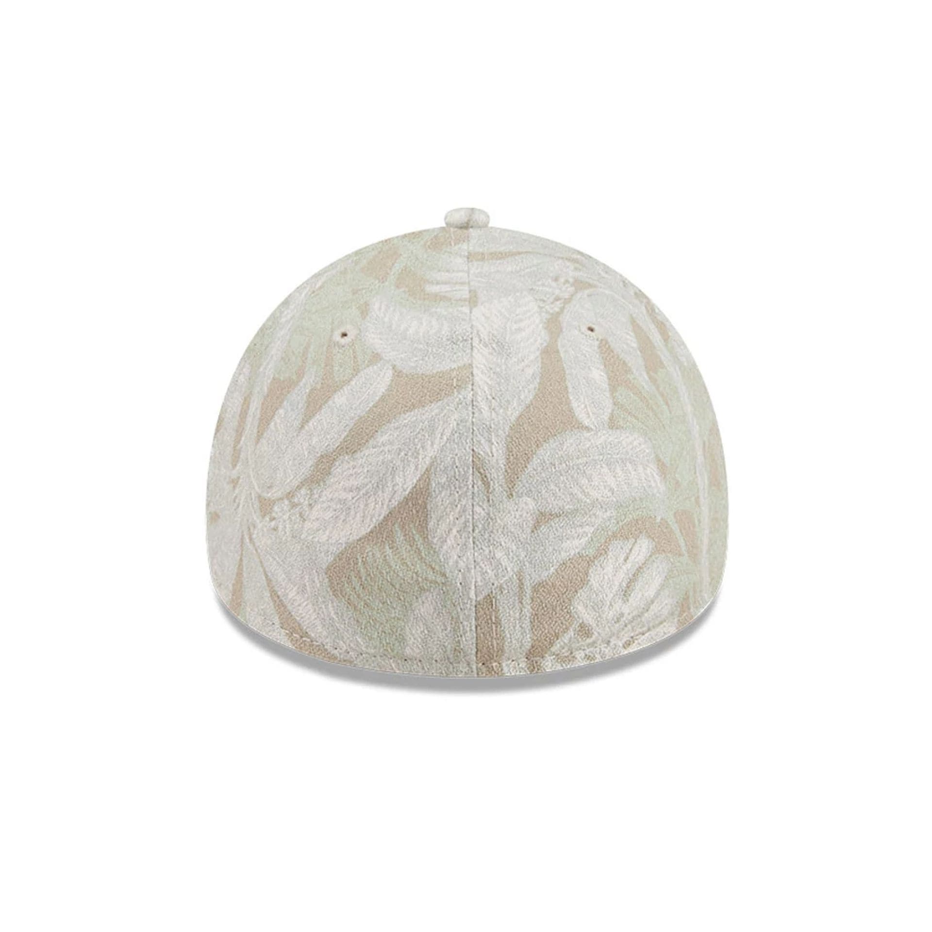 Pictured is this New Era Leafy Palm 59FORTY A-Frame Fitted cap in light beige. 5