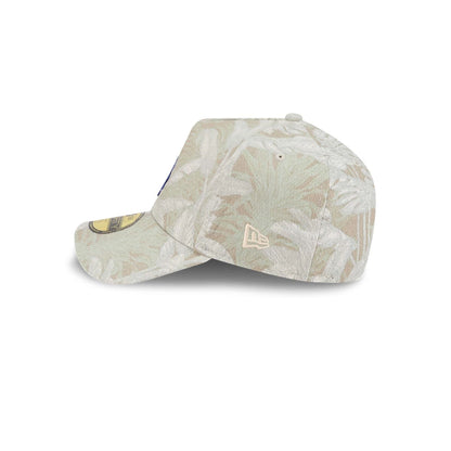Pictured is this MLB Leafy Palm LA Dodgers 59FORTY A-Frame Fitted cap in light beige. 6