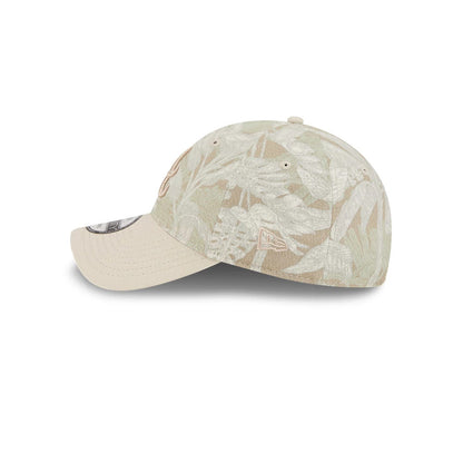 Pictured is this MLB Leafy Palm Atlanta Braves 9TWENTY Adjustable cap in light beige. 5
