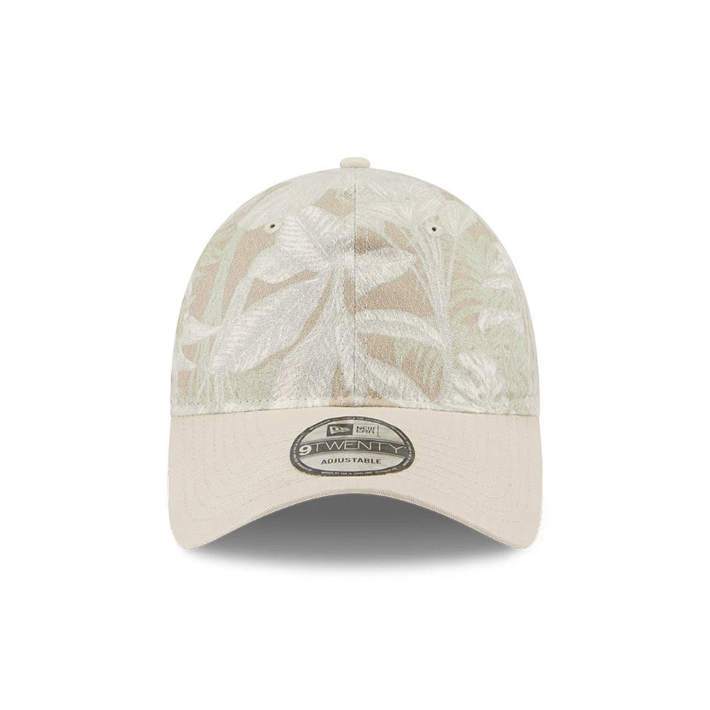 Pictured is this New Era Leafy Palm 9TWENTY Adjustable cap in light beige. 3