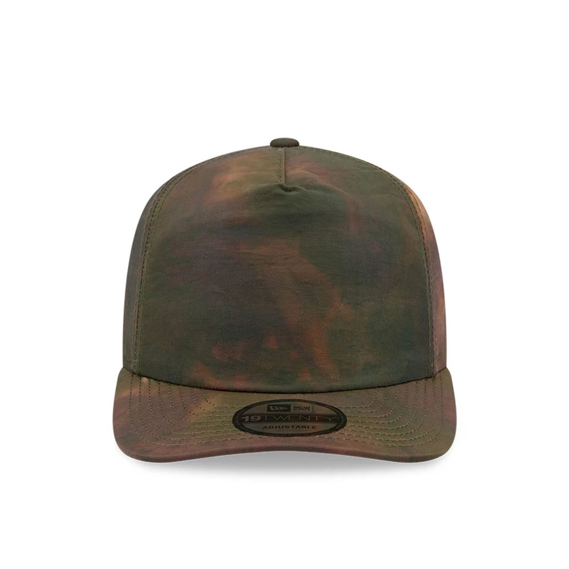 Pictured is this New Era Nylon Wash Dye 19TWENTY Adjustable cap in open green. 2