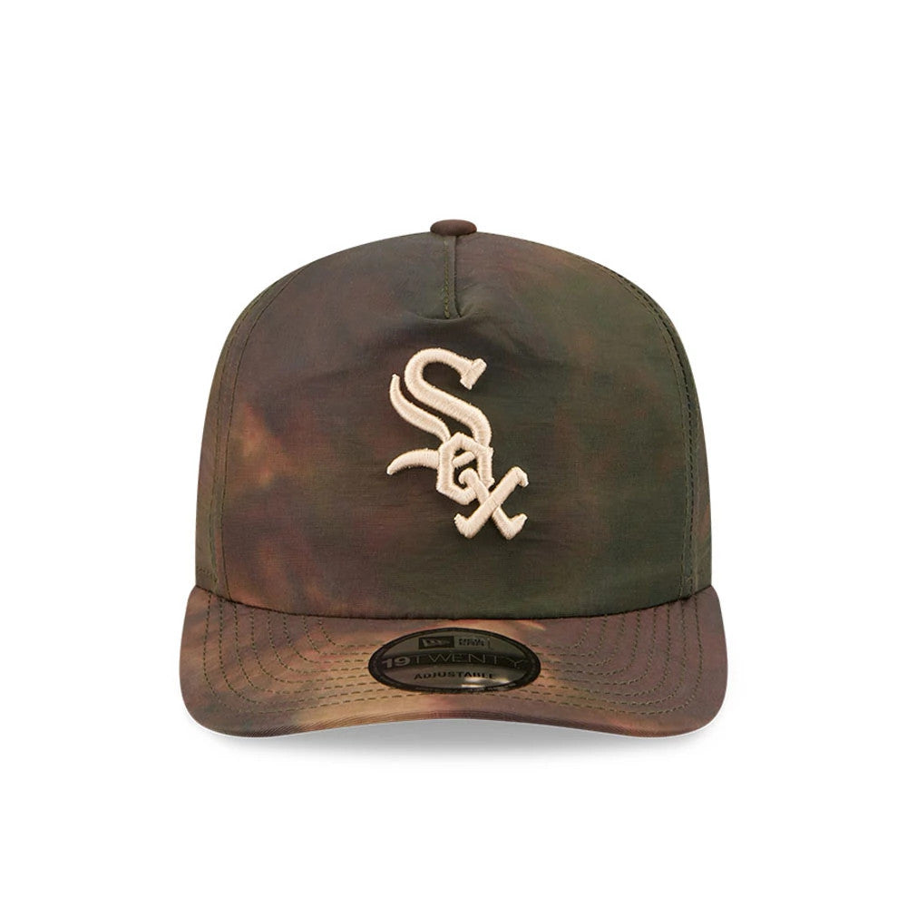 Pictured is this MLB Nylon Wash Dye Chicago White Sox 19TWENTY Adjustable cap in open green. 2