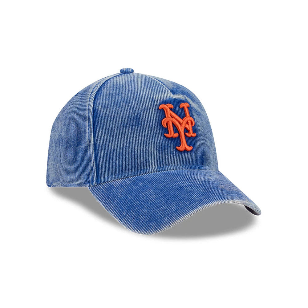 Pictured is this MLB Quickstrike Snow Wash Cord New York Mets 59FORTY A-Frame Fitted cap in blue. 4