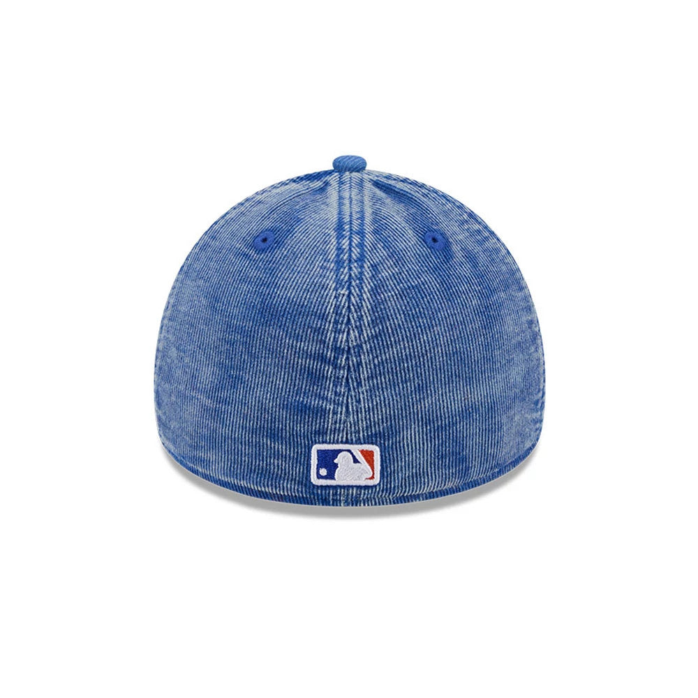 Pictured is this MLB Quickstrike Snow Wash Cord New York Mets 59FORTY A-Frame Fitted cap in blue. 7