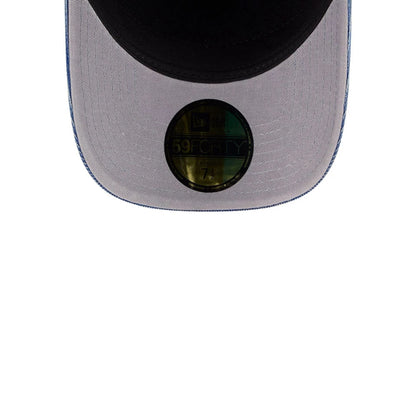 Pictured is this MLB Quickstrike Snow Wash Cord New York Mets 59FORTY A-Frame Fitted cap in blue. 2