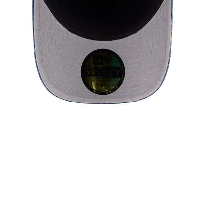 Pictured is this MLB Quickstrike Snow Wash Cord New York Mets 59FORTY A-Frame Fitted cap in blue. 2
