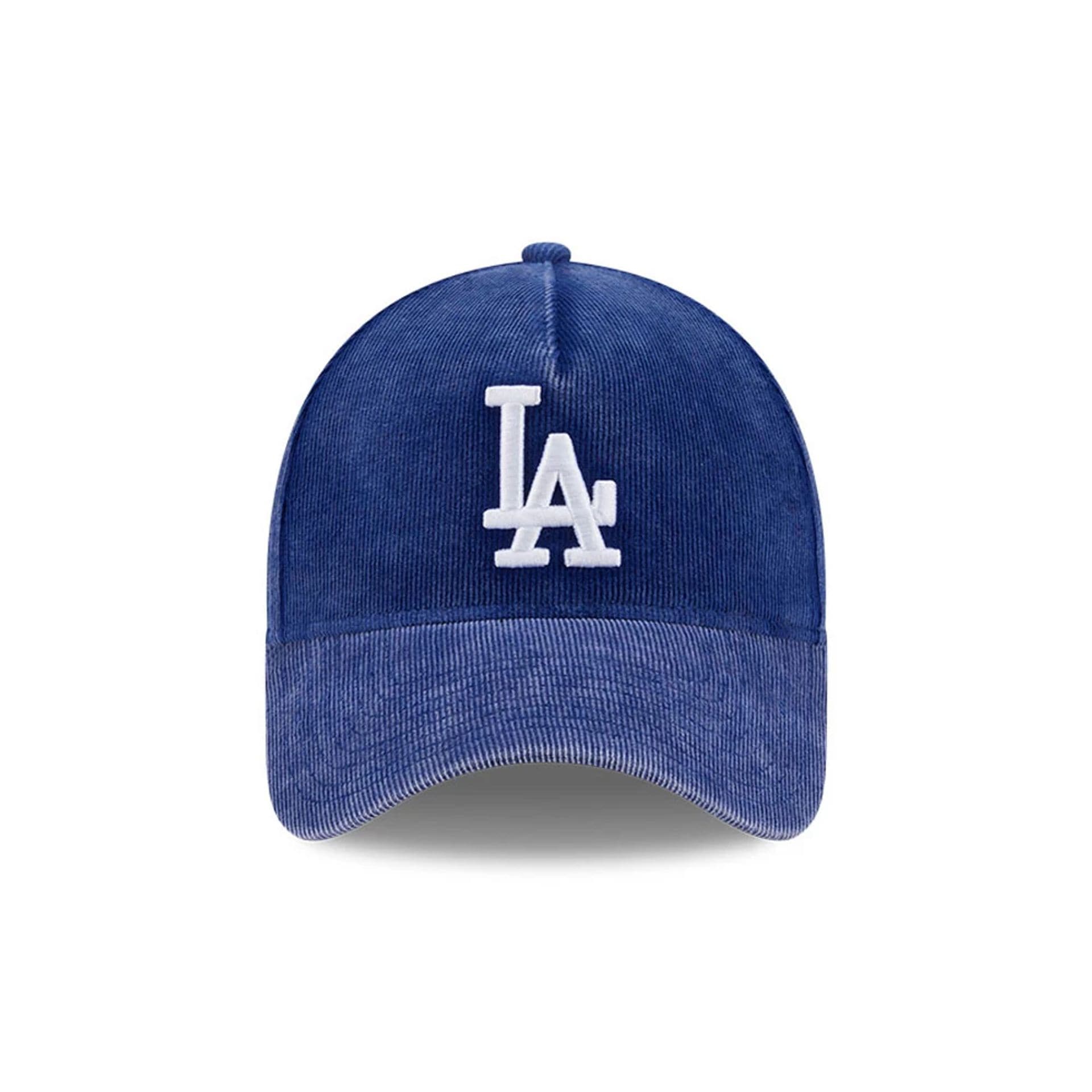 Pictured is this MLB Quickstrike Snow Wash Cord LA Dodgers 59FORTY A-Frame Fitted cap in dark blue. 3
