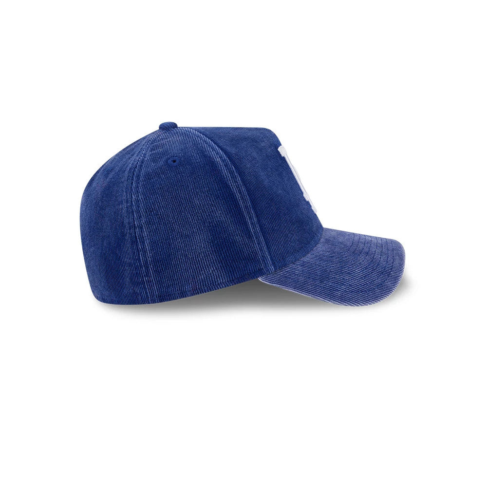 Pictured is this MLB Quickstrike Snow Wash Cord LA Dodgers 59FORTY A-Frame Fitted cap in dark blue. 6