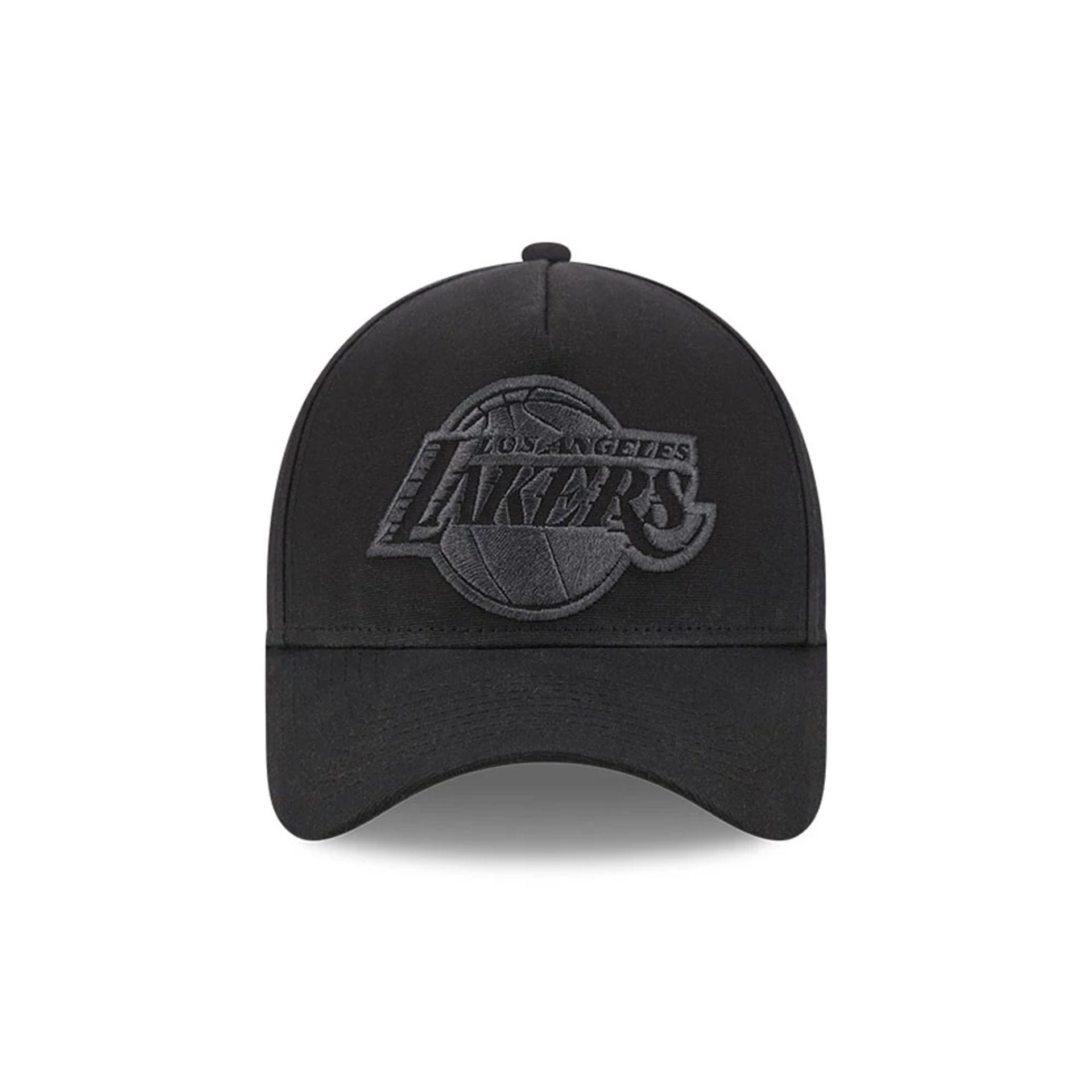Pictured is this NBA Hardwood Classic Waxy Canvas LA Lakers 59FORTY A-Frame Fitted cap in black. 3