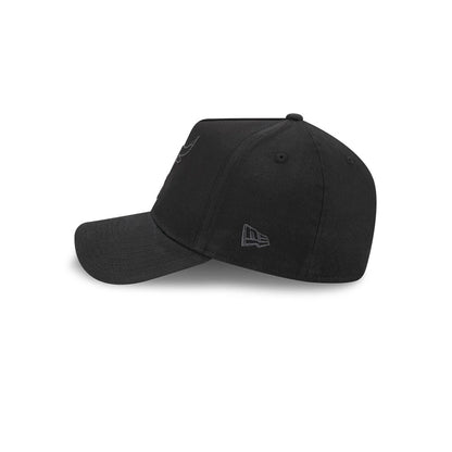 Pictured is this NBA Hardwood Classic Waxy Canvas Chicago Bulls 59FORTY A-Frame Fitted cap in black. 5
