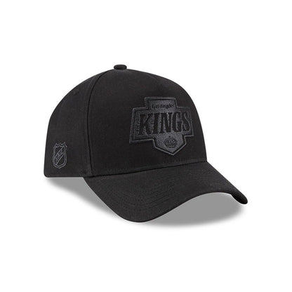 Pictured is this NHL Quickstrike Waxy Canvas LA Kings 59FORTY A-Frame Fitted cap in black. 3