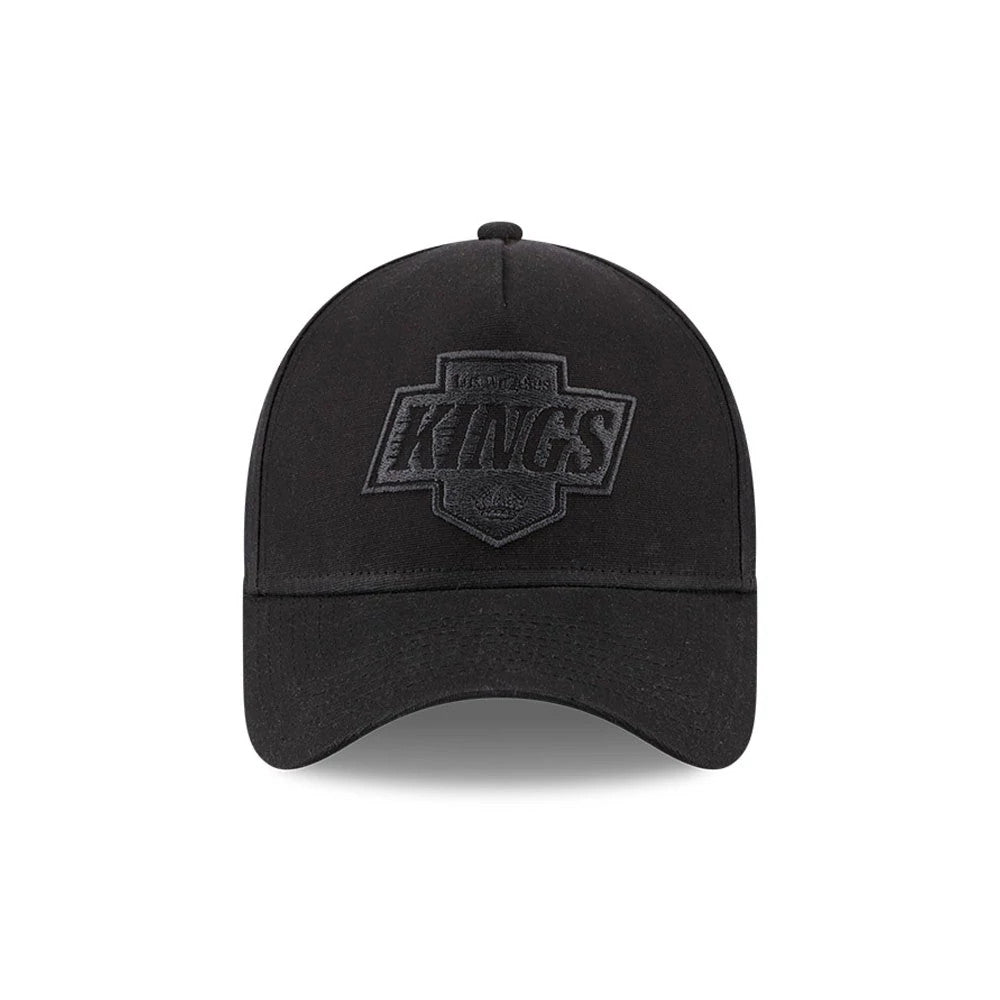 Pictured is this NHL Quickstrike Waxy Canvas LA Kings 59FORTY A-Frame Fitted cap in black. 2