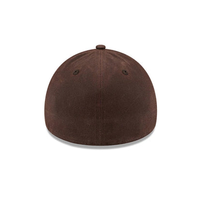 Pictured is this MLB Quickstrike Waxy Canvas New York Mets 59FORTY A-Frame Fitted cap in open brown. 6