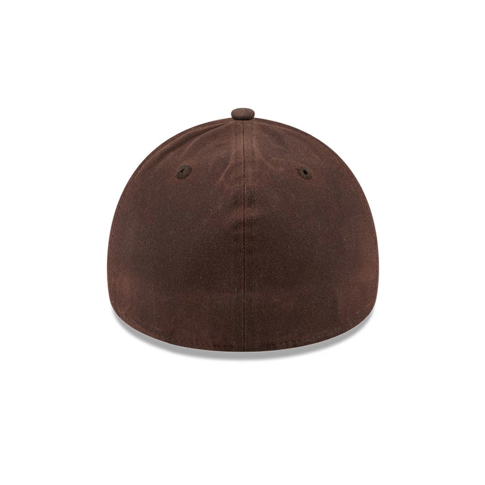 Pictured is this MLB Quickstrike Waxy Canvas LA Dodgers 59FORTY A-Frame Fitted cap in open brown. 6