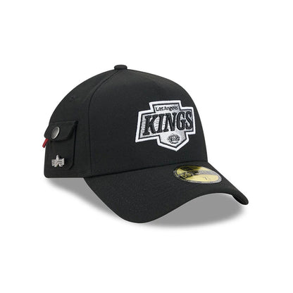 Pictured is this NHL X Alpha LA Kings 59FORTY A-Frame Fitted cap in Black. 3