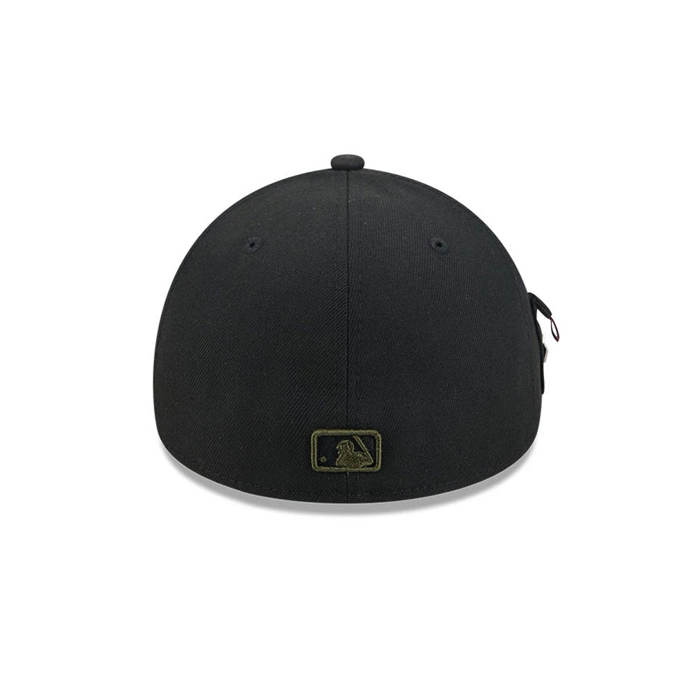 Pictured is this MLB X Alpha New York Yankees 59FORTY A-Frame Fitted cap in black. 6