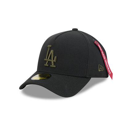 Pictured is this MLB X Alpha LA Dodgers 59FORTY A-Frame Fitted cap in black. 1