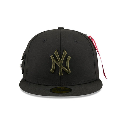 Pictured is this MLB X Alpha New York Yankees 59FIFTY Fitted cap in black. 3