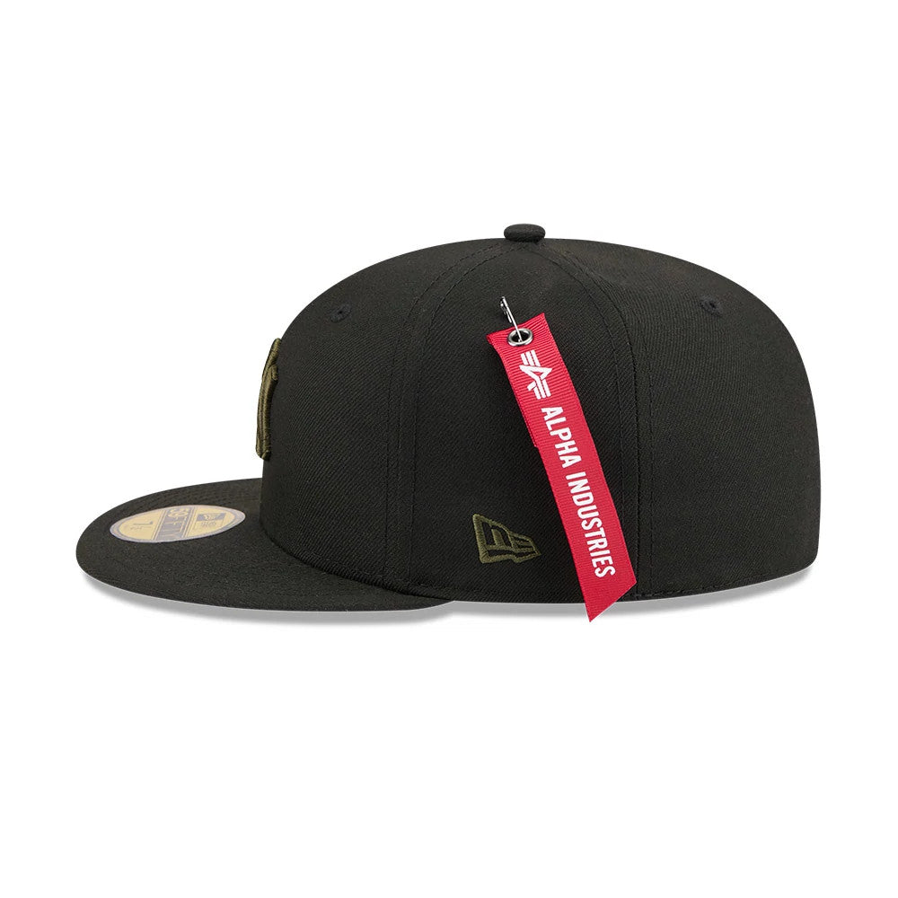 Pictured is this MLB X Alpha New York Yankees 59FIFTY Fitted cap in black. 5