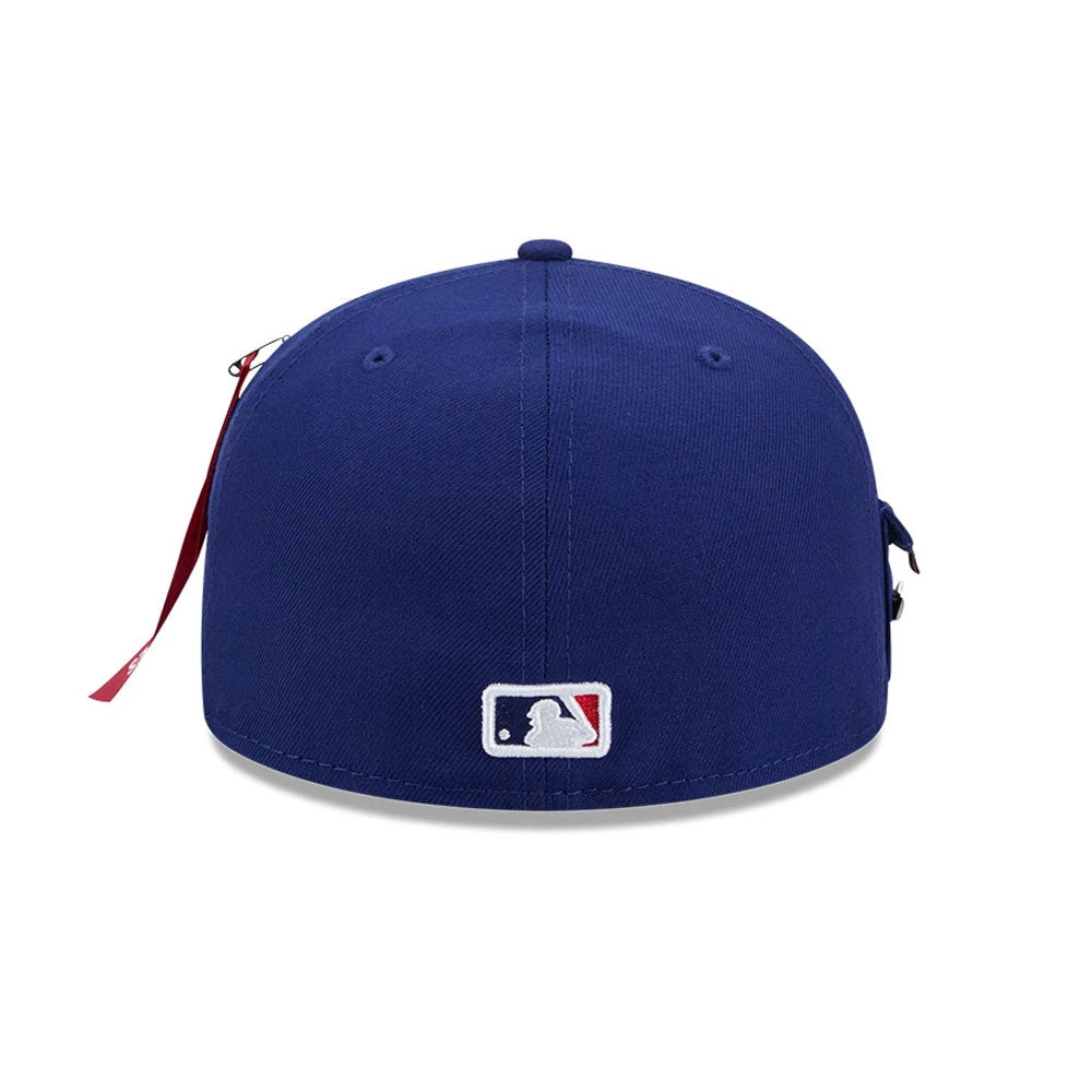 Pictured is this MLB X Alpha LA Dodgers 59FIFTY Fitted cap in Navy. 7