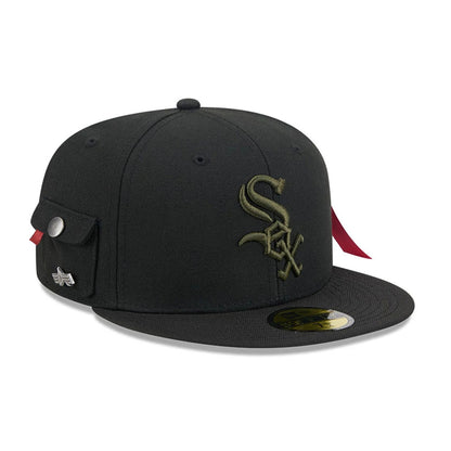Pictured is this MLB X Alpha Chicago White Sox 59FIFTY Fitted cap in black. 4