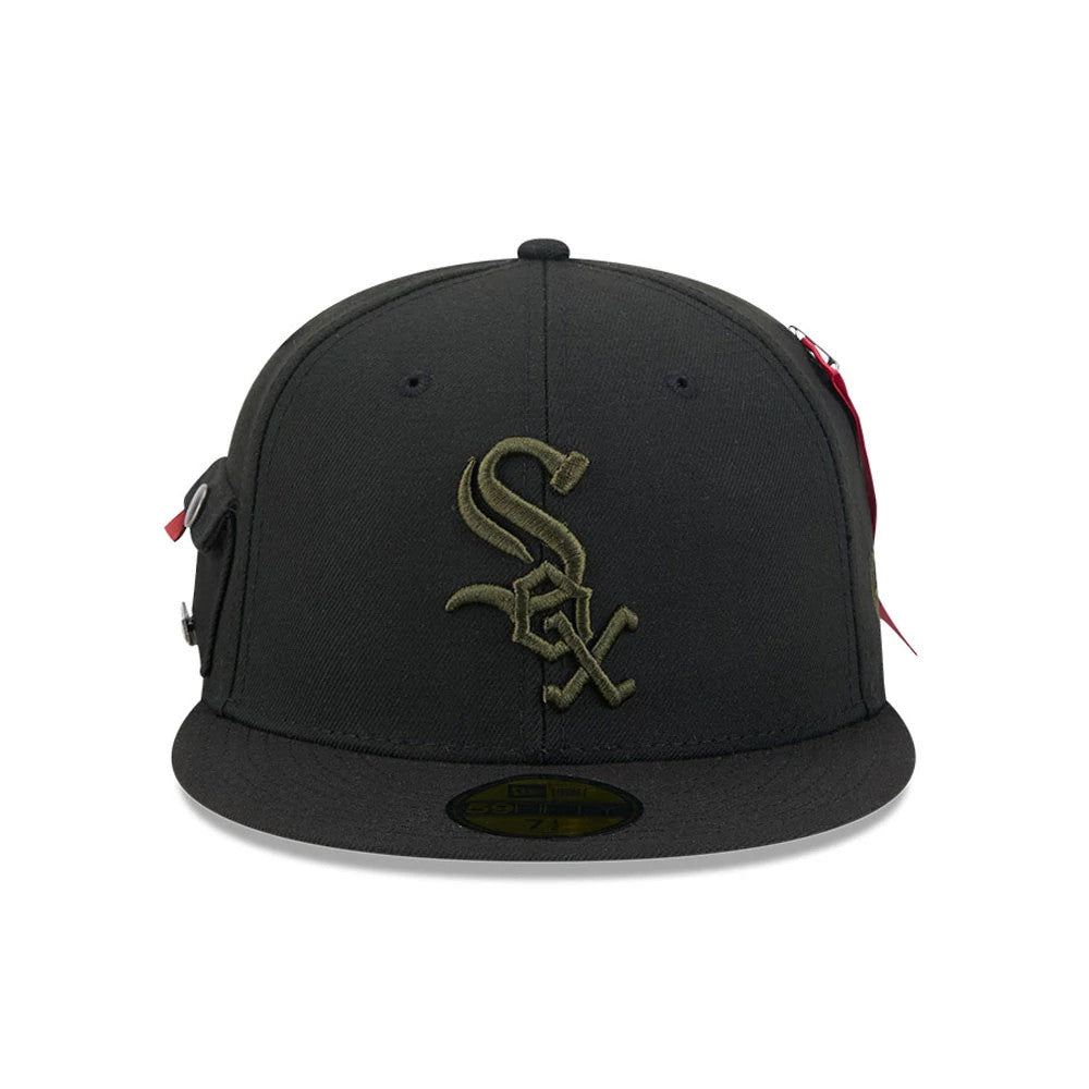 Pictured is this MLB X Alpha Chicago White Sox 59FIFTY Fitted cap in black. 3