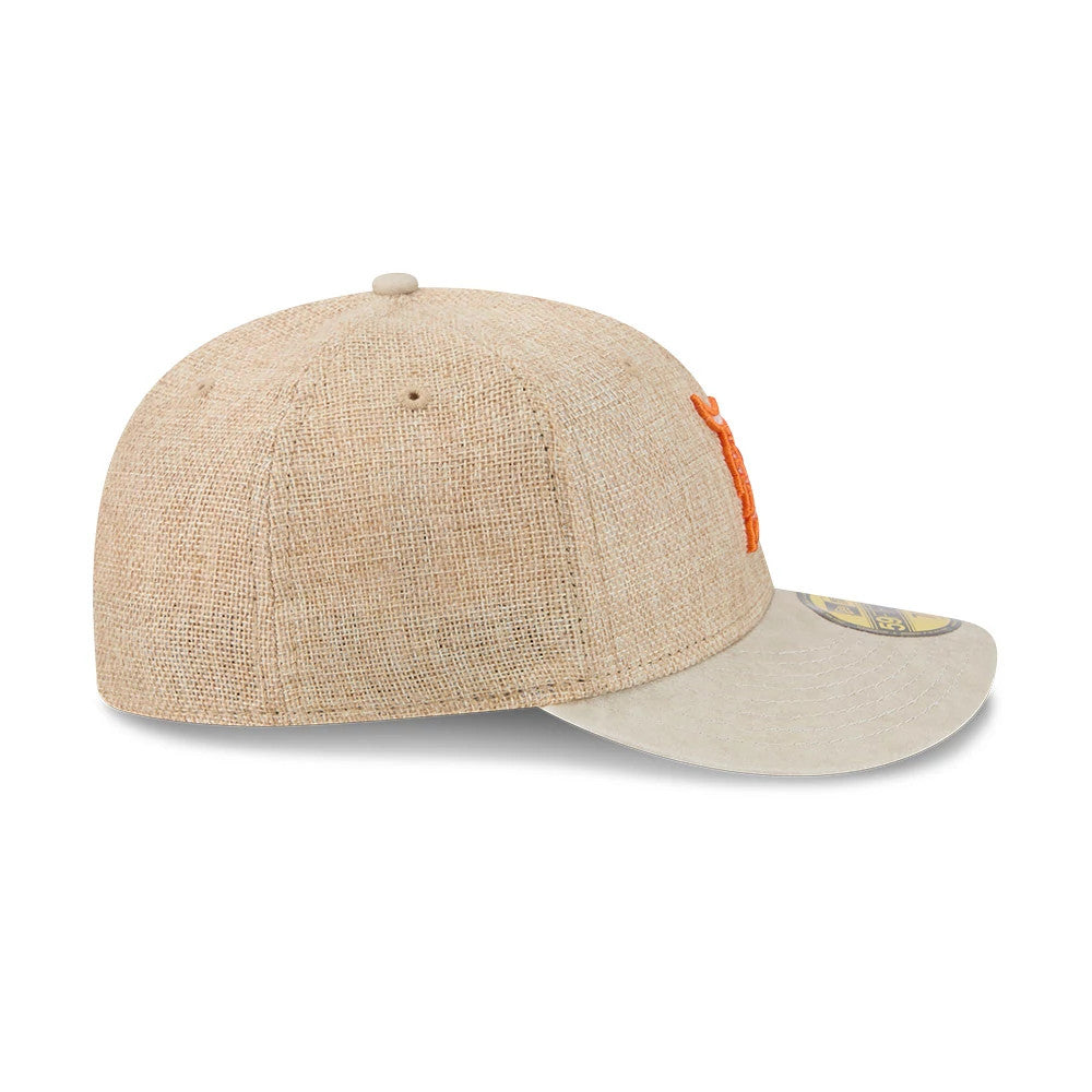 Pictured is this MLB Halloween Detroit Tigers 59FIFTY Fitted cap in beige. 7