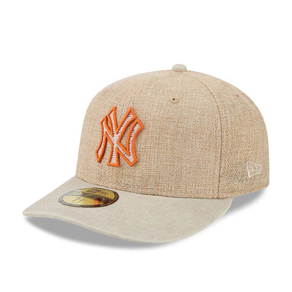 Pictured is this MLB Halloween New York Yankees 59FIFTY Fitted cap in beige. 1
