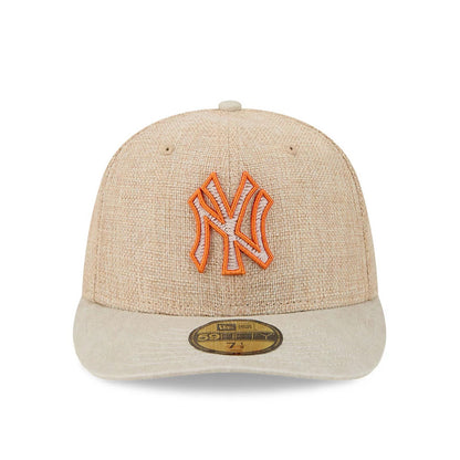 Pictured is this MLB Halloween New York Yankees 59FIFTY Fitted cap in beige. 3