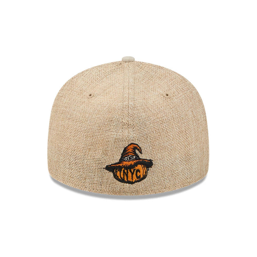 Pictured is this MLB Halloween New York Yankees 59FIFTY Fitted cap in beige. 5