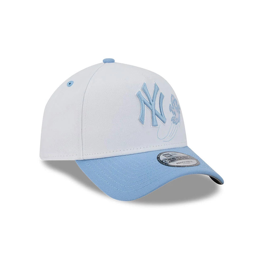 Pictured is this MLB Halloween New York Yankees 9FORTY A-Frame cap in white. 4