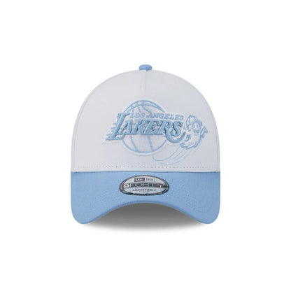 Pictured is this NBA Halloween LA Lakers 9FORTY A-Frame cap in white. 3