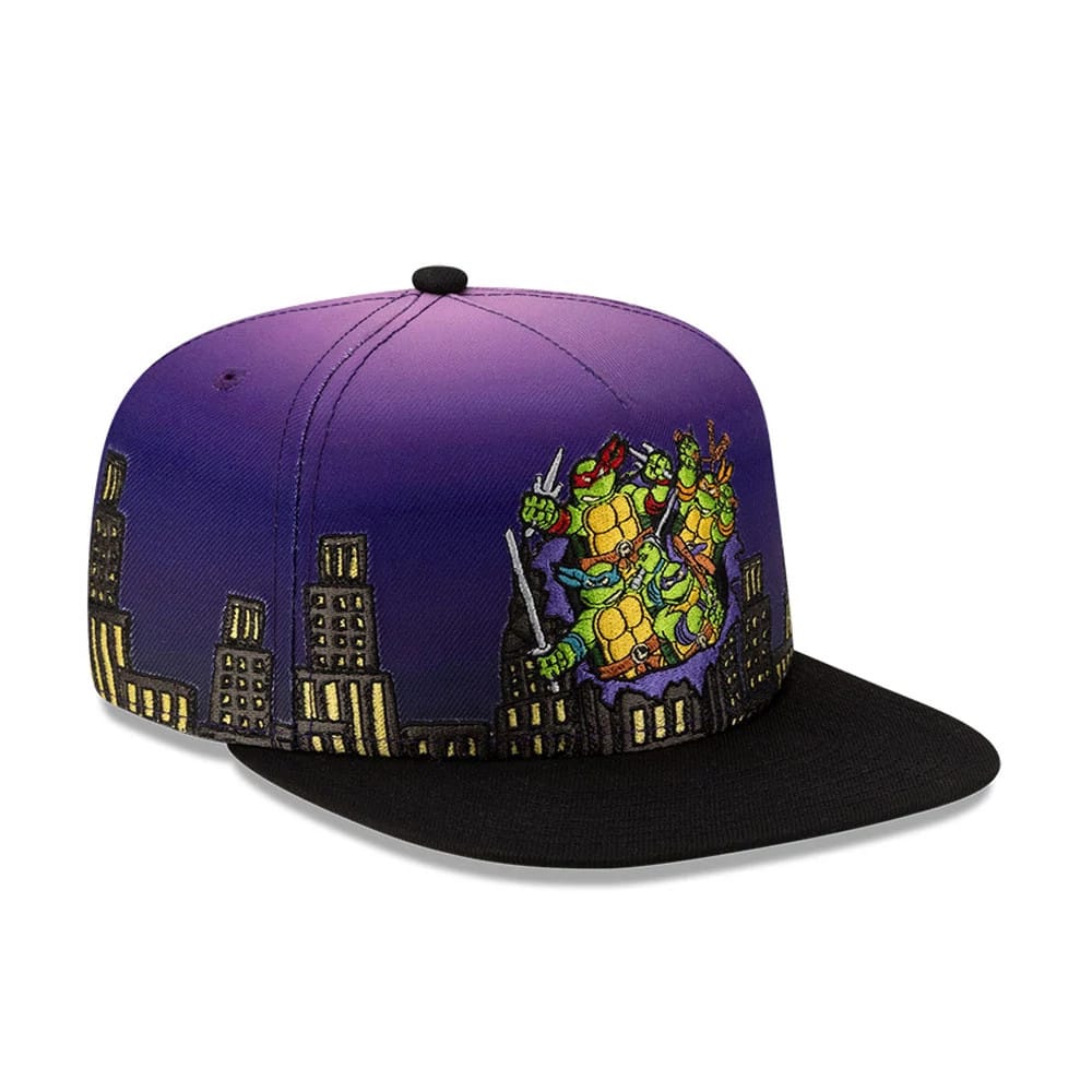 Pictured is this Teenage Mutant Ninja Turtles Skyline 59FIFTY A-Frame Fitted cap in Purple. 4