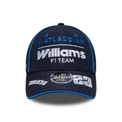 Pictured is this Youth Atlassian Williams F1 Team Alex Albon 9FORTY M-Crown Adjustable cap in navy. 3