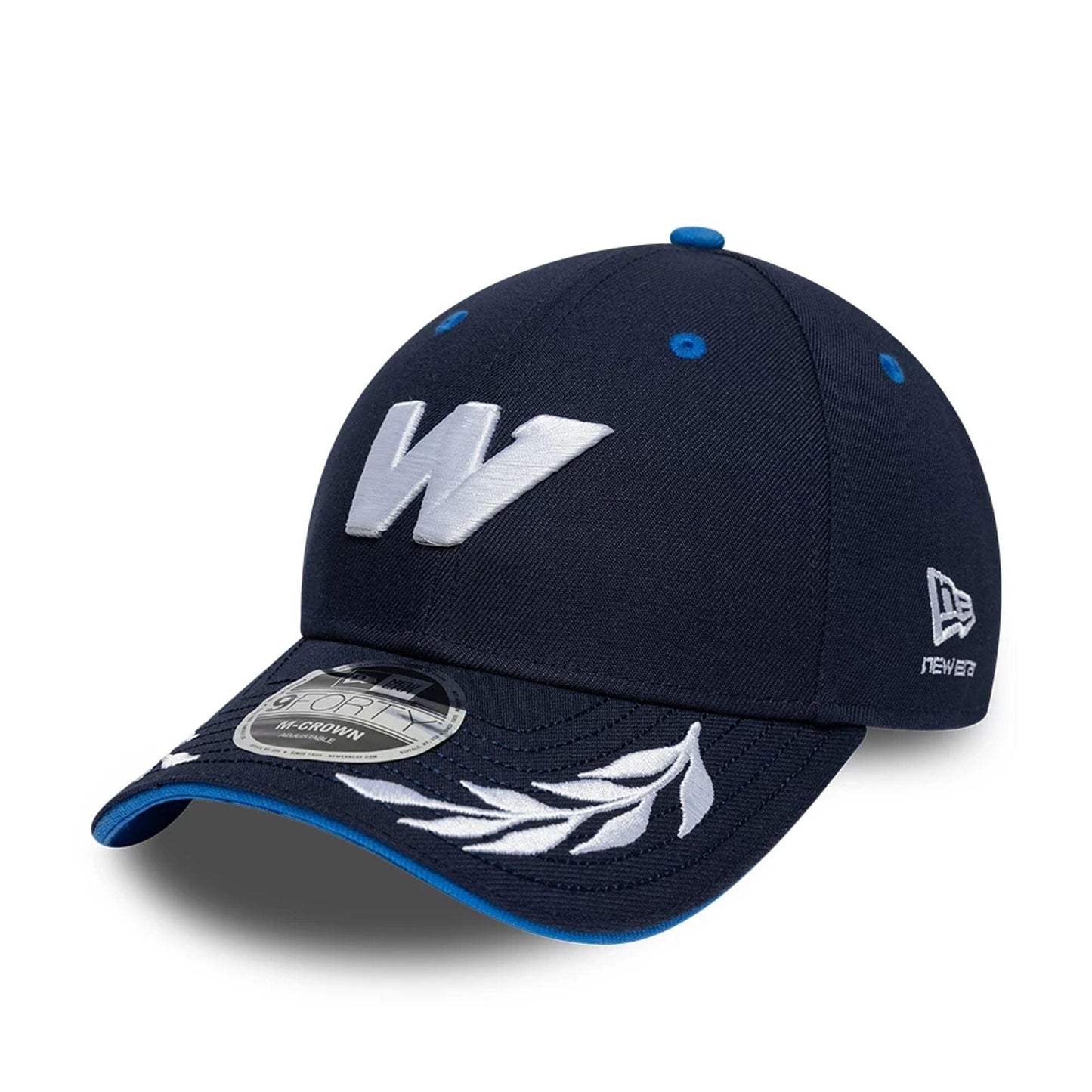 Pictured is this Atlassian Williams F1 Team Launch 9FORTY M-Crown Adjustable cap in navy. 4