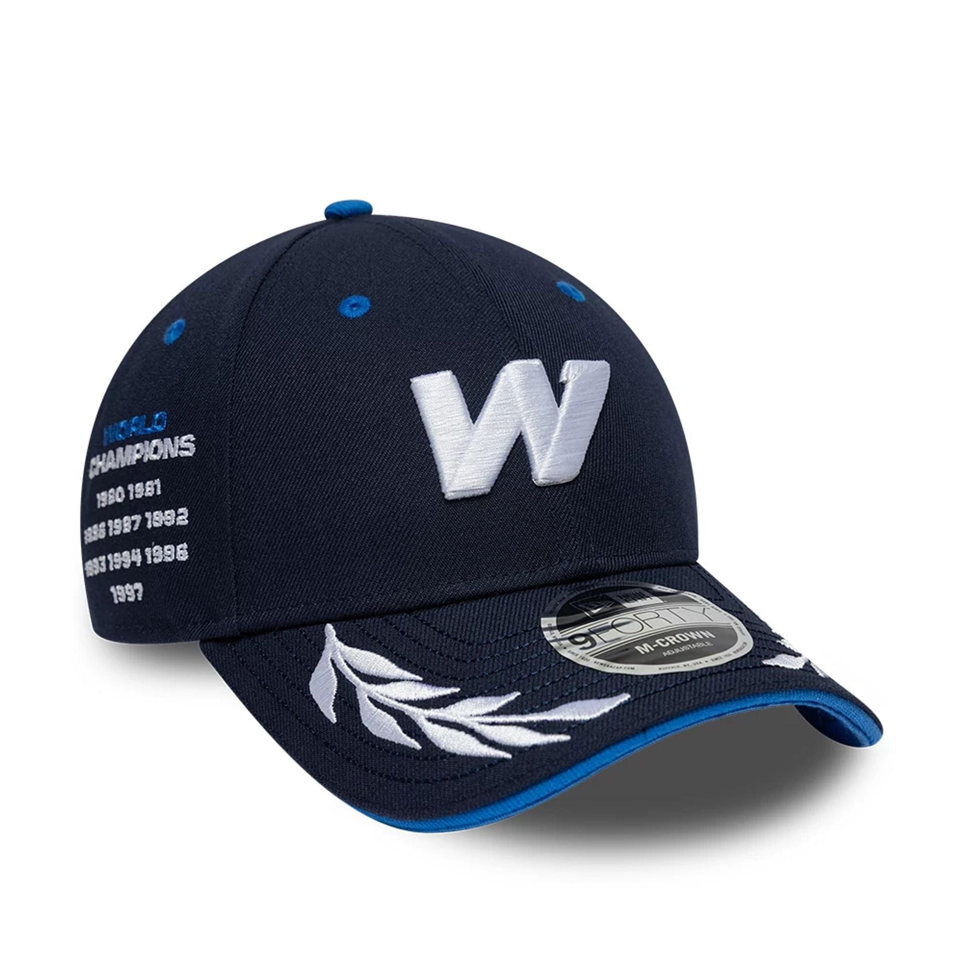 Pictured is this Atlassian Williams F1 Team Launch 9FORTY M-Crown Adjustable cap in navy. 1
